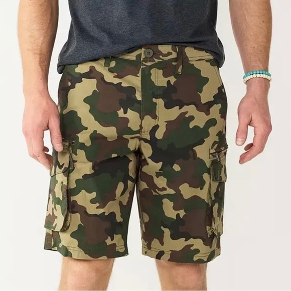 SONOMA Flexwear Men’s Size 40 Tech Cargo Shorts Camo print NWT - Picture 2 of 8